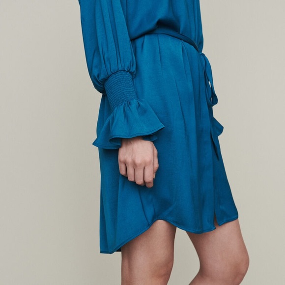 Maje Satin Shirt Dress - Picture 5 of 7